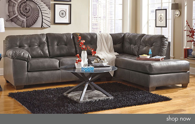Alliston DuraBlend Gray Right Arm Facing Chaise End Sectional